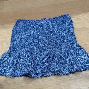 Blue Floral Women's Skirt